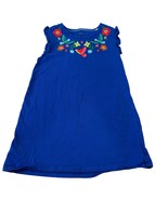 Mini Boden Girls Embroidered Bird &amp; Flower Dress Blue 8-9Y - $350.94 MXN