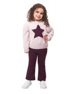 DKNY Girls Boys Sweater Pants Purple Multicolor 2-Piece Chenille Pockets... - $54.36 CAD