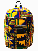 Kente Print African Backpack Book Bag Rucksack Handmade Backpack Fabric ... - $54.72 CAD