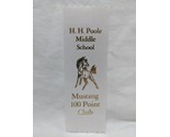 H. H. Poole Virginia Middle School Mustang 100 Point Club White Gold Ribbon - £38.94 GBP