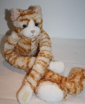 Animal Alley Cat 18&quot; Orange Striped Long Legs Blue Eyes Kitten Stuffed S... - £60.32 GBP