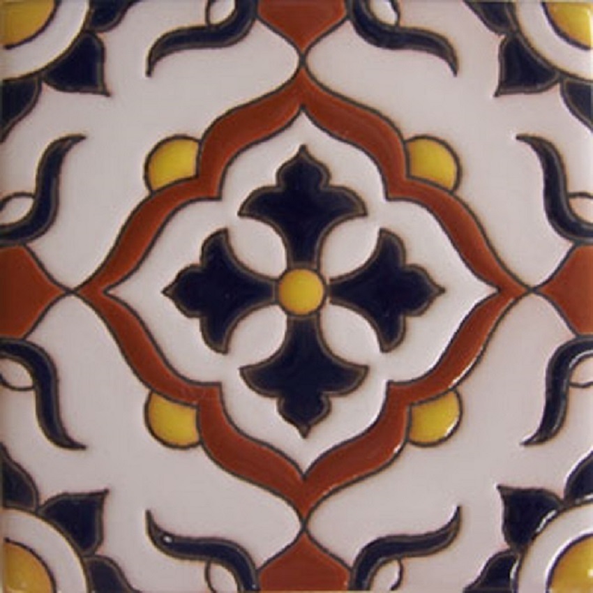 Primary image for Relief Tiles "Cobalt Fleur of Lis"