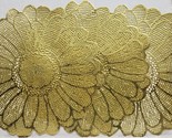 Set of 3 Same Vinyl Non Clear Round Placemats (approx. 16&quot;) GOLDEN SUNFL... - $16.82