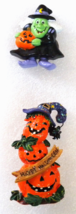 Lot of 2 Pins - Halloween Witch and Pumpkin Lapel Hat Pin October - £11.83 GBP
