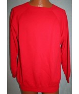Vintage 80s HANES Blank Red Cotton/Acrylic Raglan Sleeve SWEATSHIRT XL M... - £19.41 GBP
