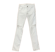 Current Elliott Jeans Womens  25 Skinny Natural Denim Destroy Off White - £13.36 GBP