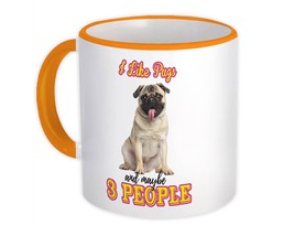 I Like Pugs : Gift Mug Dog Cartoon Funny Maybe 3 People Pet Mom Dad - £12.70 GBP