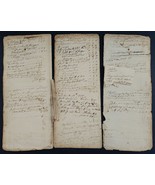 1784 antique LEDGER woodstock ct BLACKSMITH and RUM handwritten 16pgs - £175.95 GBP