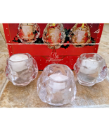 All The Trimmings Set of Three Crystal Votive Iceballs W/ Candles Box Da... - $9.27 CAD
