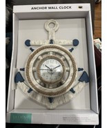 Nautical Anchor Wall Hanging Clock, Coastal &amp; Nautical Wall Decor - £29.54 GBP