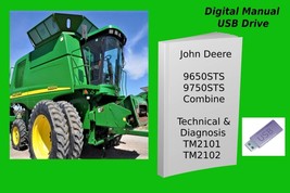 John Deere 9650STS 9750STS Combine Technical &amp; Diagnosis Manual Set - £33.60 GBP