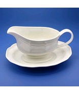 Mikasa French Countryside White Gravy Boat and Underplate F 9000 SHIPS FAST - $52.40 CAD