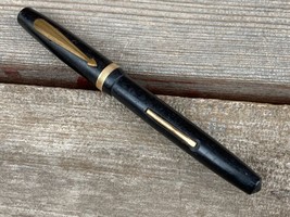 VTG Parker PARKETTE DELUXE Black 18 Fountain Pen - £21.73 GBP