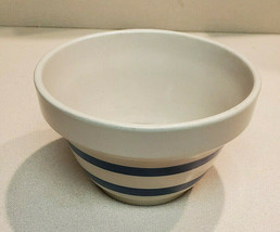 R. R. P. Co. Roseville Ohio 7&quot;D Mixing Bowl Blue Double Ring USA - £11.69 GBP