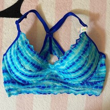 Victoria&#39;s Secret Pink Blue Tie Dye Racerback Bralette - S (34A-C * 32C-D) - $44.99