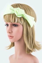 Girl&#39;s Self Tie Lime Convertible Bow Tie Headband - £2.77 GBP