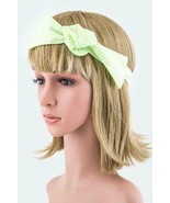 Girl&#39;s Self Tie Lime Convertible Bow Tie Headband - £2.72 GBP