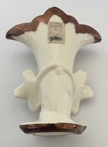 Goldra E Palestine Ohio White Copper Lustre Lusterware Decorative Floral Vase - £22.06 GBP