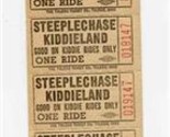 Steeplechase Park Kiddieland Coney Island New York Strip of 10 One Ride ... - $27.72