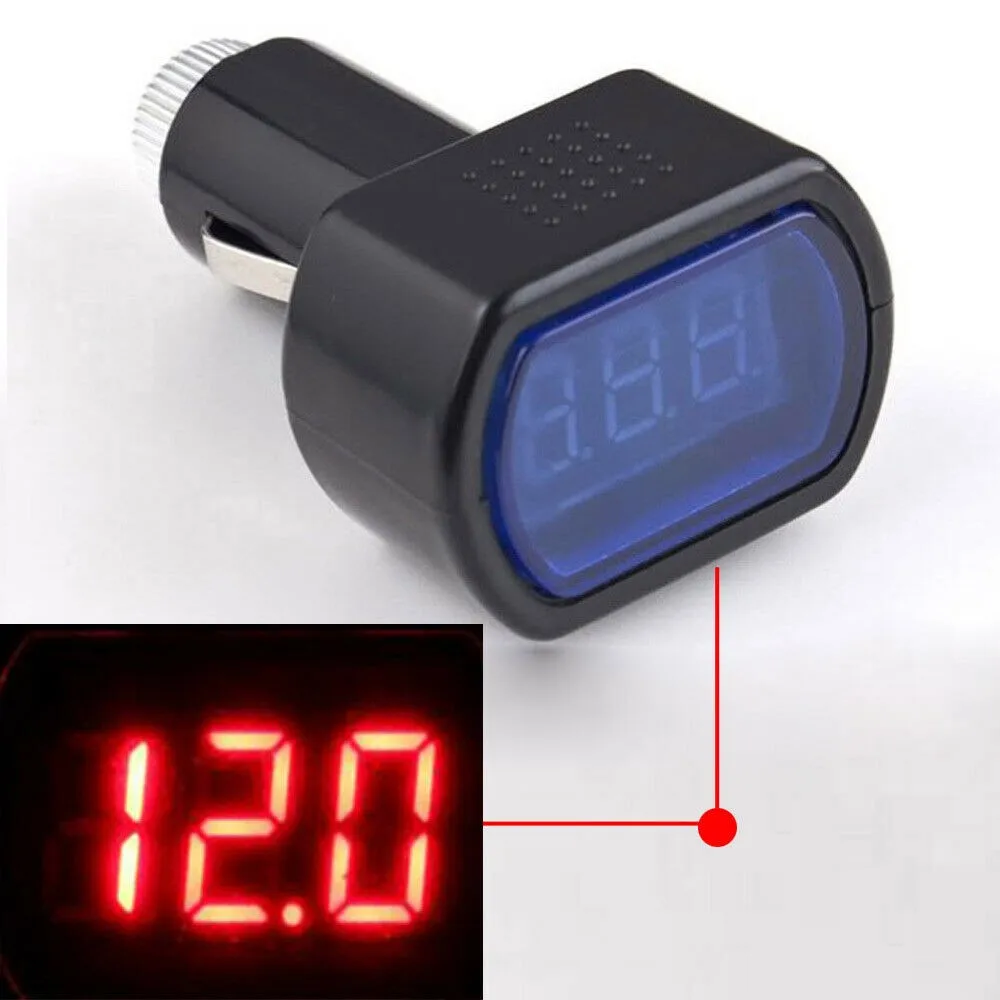 Auto Car Battery Voltmeter Indicator DC 12V-24V LED Display Cigarette Lighter - £12.03 GBP
