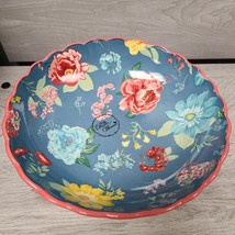 Pioneer Woman Fancy Flourish Blue Pasta Bowls Floral 7.5&quot; New NWT - $14.00