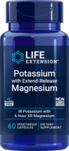 Life Extension POTASSIUM W/EXTEND-RELEASE MAGNESIUM 60 Caps ( EXP. 10/2025) - $7.43