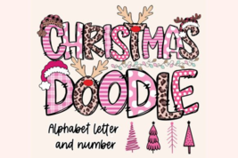 Pink christmas doodle alphabet l thumb200