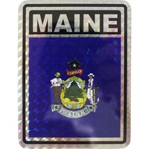 AES Wholesale Lot 12 State of Maine Flag Reflective Decal Bumper Sticker - $12.88
