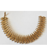 Vintage Signed AVON Gold-toneTextured Chain Link Bracelet 7.25&quot; - $32.96 CAD