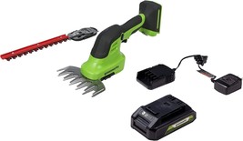Greenworks 24V Cordless Shear Shrubber, 1.5Ah Usb Battery And Charger In... - £101.98 GBP