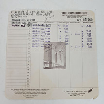 Vintage 1945 Commodore Hotel New York Room Receipt Ephemera 55760 - $9.50