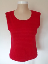 Crossroads Womens Red Metallic Tank Top Size Large Sleeveless Shimmer Sp... - £14.21 GBP