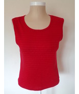 Crossroads Womens Red Metallic Tank Top Size Large Sleeveless Shimmer Sparkle - £14.37 GBP