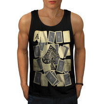 Wellcoda Ace of Spades Card Mens Tank Top, Gamble Active Sports Shirt - $18.61+