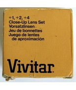 Vivitar Close Up Lens Set 55mm Macro +1 +2 +4 Made in Japan, with Case and Box