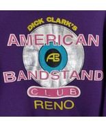 Vtg American Bandstand Club Sweatshirt Sz L Rock n Roll Reno Purple Silver - $29.74
