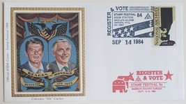 FDC Reagan-Mondale 1984 Election Register &amp; Vote Colorano Silk Cachet  - £5.55 GBP
