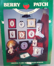 Berry Patch International Santas Cross Stitch Claire Bryant 1983 Vintage... - $12.82