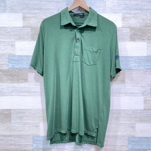 Ralph Lauren RLX Golf Jersey Knit Polo Shirt Green Cotton Blend Mens Large - £46.51 GBP