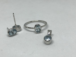 Aquamarine ring,aquamarine jewelry,aquamarine tops,aqua pendants,handmad... - £96.74 GBP