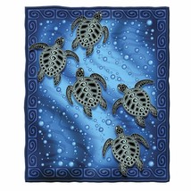 Dawhud Direct Tribal Sea Turtles Fleece Ultra-soft, Warm And Cozy Throw Blanket - £43.77 GBP