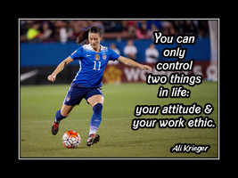 Inspirational USWNT Ali Krieger Soccer Quote Poster Print Motivational Wall Art - £17.29 GBP+