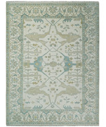 Handmade Woolen Oushak Design Traditional Oriental Turkish Beige Color  ... - $776.79 CAD+