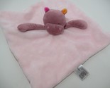 Fiesta pink purple hippo Rattle Pacifier Holder Security Blanket Lovey S... - £24.51 GBP