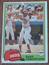 Dave Concepcion, Reds, 1981 #375 Topps Baseball Card, Good Cond - Nice Vintage - £2.57 GBP