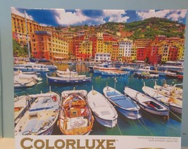 500 Pc Jigsaw Puzzle COLOR LUXE BUIDING HARBOR BOATS ITALY - $18.00