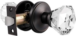 NEW Probico DLC20RBPS Diamond Crystal Door Knob Antique Oil Rubbed Bronze French - £27.32 GBP