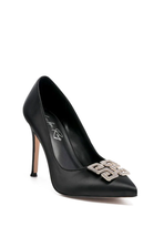 Prisca Stiletto Crystal Brooch Pumps - £64.53 GBP