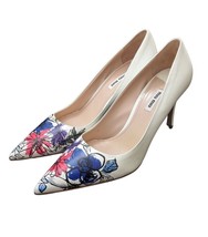 Miu Miu Pumps Shoes Heels 40.5 White Wedding - £300.70 GBP