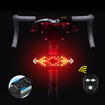Us Bicycle Tail Light Usb Smart Wireless Remote Control Turn Signal Warn... - $21.99